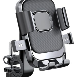 Azonee Motorcycle Phone Holder, Bicycle Phone Holder, Outdoor Riding Motorcycle Bicycle Mobile Phone Navigation Mount, Compatible with iPhone Samsung Google and All 4.5''-7.1'' Phones