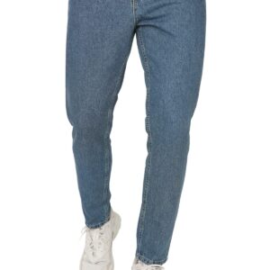 بنطلون جينز بوي فريند بقصة مريحة للرجال من ترينديول، TMNAW23JE00043