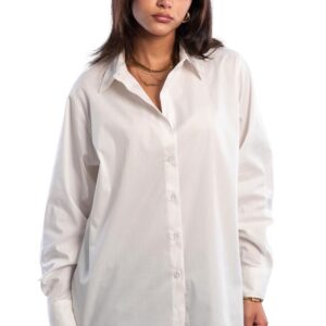 قميص بوبلين بقصة عادية من ميتشا