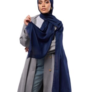 حجاب من القطن المودال جيد التهوية للنساء، سكارف رأس ملفوف بلون سادة من لافيزي