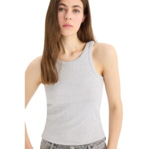 ديفاكتو حذاء رياضي كاجوال محبوك بقبة برباط وقصة ضيقة للنساء E3824AX