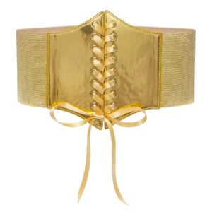 Gürtel Damen Korsett Gürtels Elastischer Korsett Gürtels PU Kunstleder- Gürtel Damen - für Kleid Shirt Cosplay Kostüms(Geeignet für Größen bis einschließlich 40)