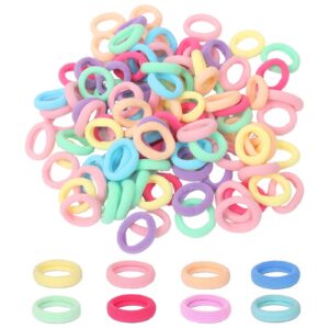 ربطات شعر أطفال بتصميم كرات قطنية عالية المرونة، ألوان حلوى، ربطات شعر للبنات الصغيرات بقطر 2.5 سم، 200 قطعة