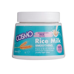 مقشر للوجه والجسم من كوزمو سكين كير بحليب الارز 500 مل، يزيل الرؤوس السوداء والجلد الميت، مستخلصات طبيعية 100%، مقشر تنظيف عميق، بشرة ناعمة وحريرية، للنساء والرجال