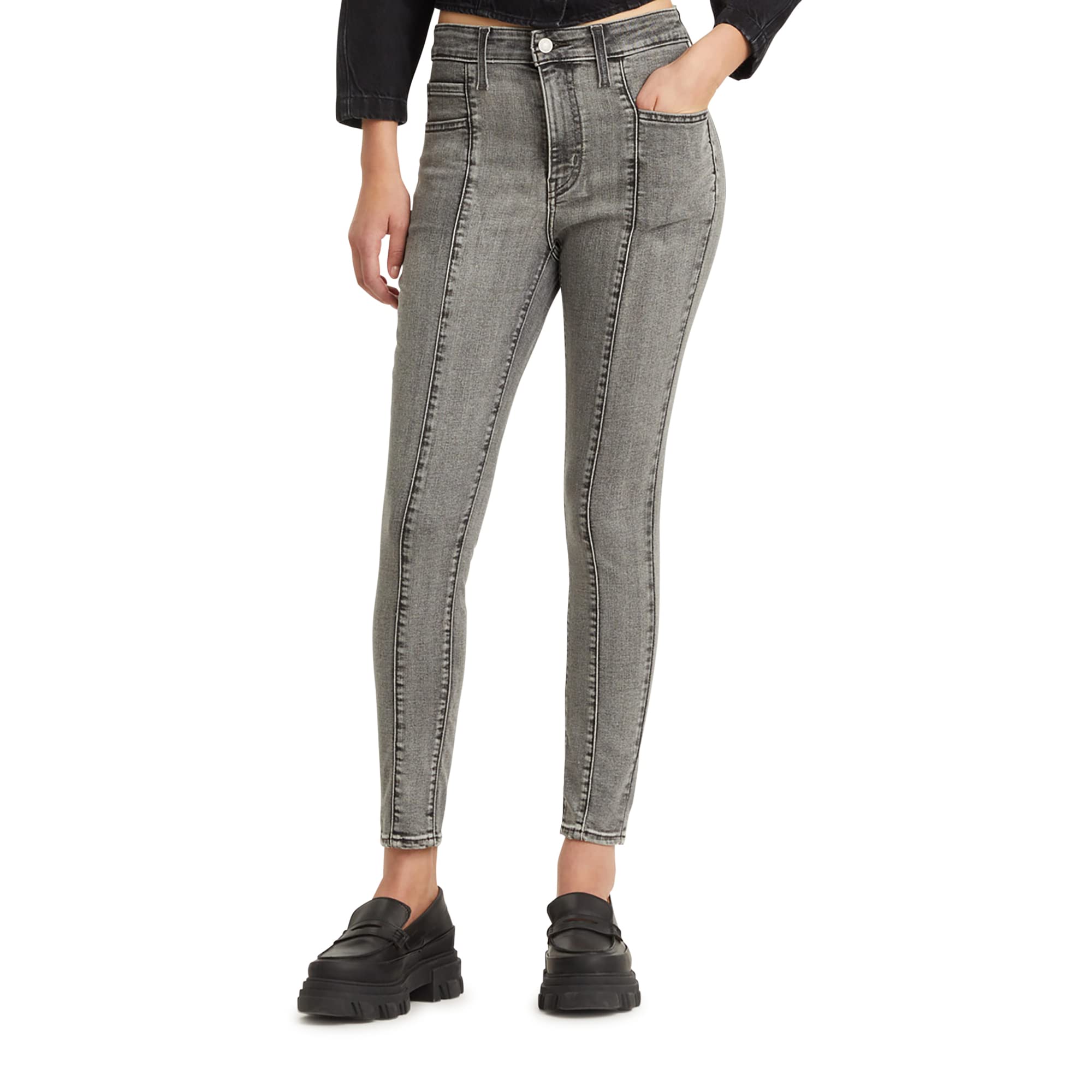 71VPe8w-raL بنطلون جينز سكيني بخصر مرتفع للنساء من لي فايس 721 (قطعة واحدة)