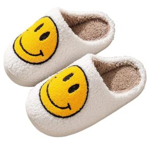 شبشب وجه مبتسم من الميكاكوز، حذاء قطيفة ناعم بتصميم رترو سهل الارتداء ومريح للاستخدام الداخلي والخارجي، مناسب لمقاس 36-40 قدم