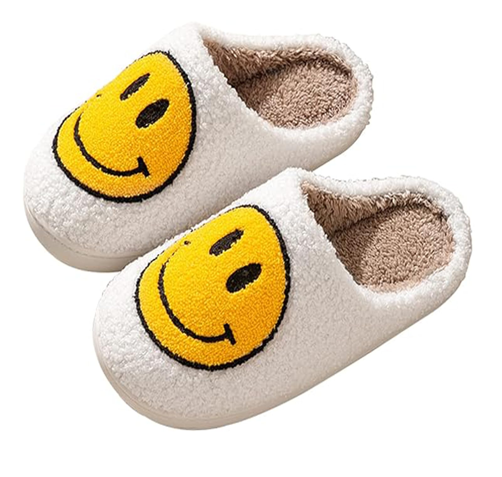 71Wmx2sdK3L شبشب وجه مبتسم من الميكاكوز، حذاء قطيفة ناعم بتصميم رترو سهل الارتداء ومريح للاستخدام الداخلي والخارجي، مناسب لمقاس 36-40 قدم