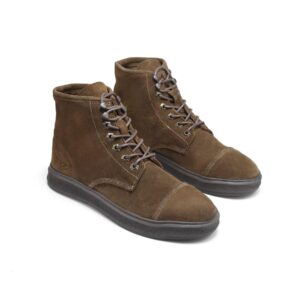 بوت جلد شمواه برقبة عالية للرجال من توجو، OM08 (زيتوني، 43)