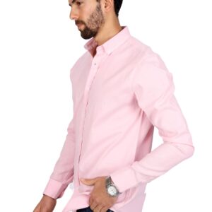 قميص رجالي قطني بسيط وغير رسمي