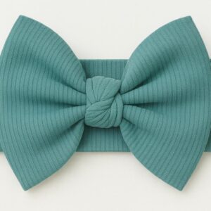 أربطة للرأس على شكل فيونكة للأطفال، عبوة واحدة من أشرطة رأس ناعمة وقابلة للتمدد (ألوان ونقشات عشوائية) (لون رمادي - مقاس 0-3 سنوات)