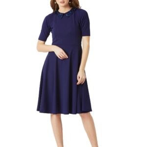 فستان بودي كون بطول يصل للركبة للنساء من مس اوليف