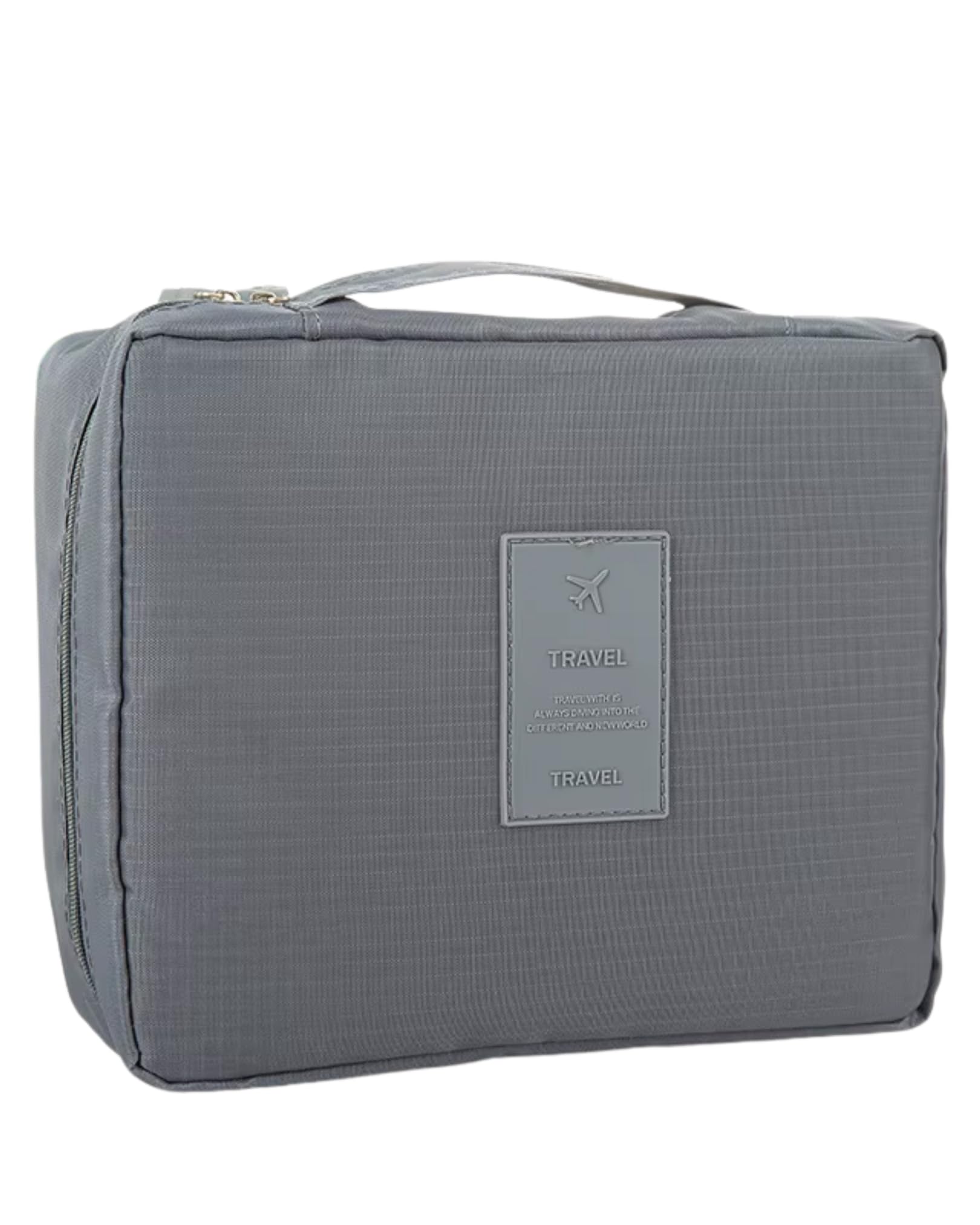 71aLq4NkJlL شنطة صغيرة قابلة للتعليق لادوات الزينة للرجال والنساء مناسبة للسفر والمكياج والعناية الشخصية ومنظم الحمام، لون رمادي، شنطة ادوات الزينة