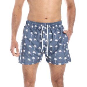 شورت سباحة بخصر مطاطي وجيوب مائلة للرجال من بافون