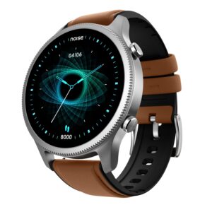 Noise Fit Halo 1.43AMOLED Display, Bluetooth Calling Round Dial Smart Watch, Premium Metallic Build, Always on Display, Smart Gesture Control, 100 Sports Modes (Vintage Brown)