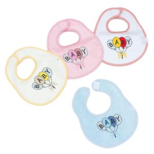 مرايل لإطعام الأطفال ظهر مشمع لحديثي الولادة صحية 100 % - (4 قطع) بافتة للاطفال الرضع جودة وأمان