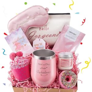 مجموعة هدايا سبا بوليفيا للنساء، مجموعة هدايا حمام 8 قطع مع صندوق هدايا، هدايا العناية الذاتية، مجموعة هدايا سبا استرخاء، افكار هدايا عيد ميلاد فريدة للام والزوجة والأخت والصديقة المقربة