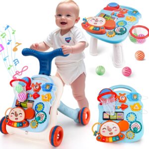 مشاية أطفال 3 في 1 تعمل بالدفع من اونتي في، مشاية أطفال للبنات والأولاد، لعبة مشي للأطفال بعمر سنة واحدة، لتعلم المشي والجلوس والوقوف للبنات بعمر 12 شهر