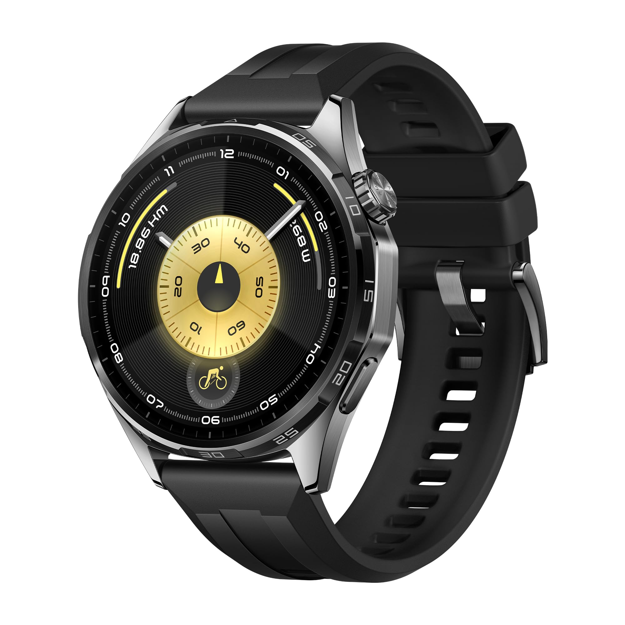 71dY3VzFmYL HUAWEI WATCH GT 6 46mm Smart Watch, 1.47'' Display, up to 21 days battery life, Compatible with iOS & Android, Health Monitor, Exclusive HUAWEI Care + More APP Benefits, Black