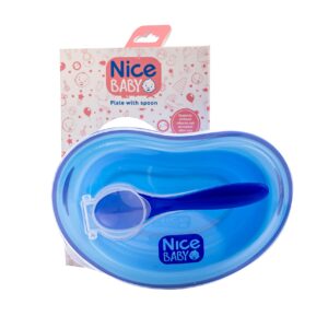 طبق للاطفال بلون ازرق من نايس بيبي
