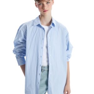 قميص بوبلين مقاس كبير للنساء من ال سي وايكيكي