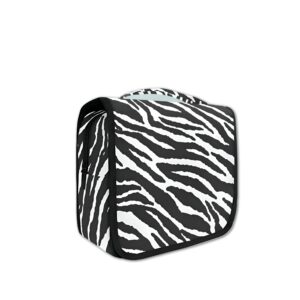 شنطة مستحضرات تجميل للسفر - منظم معلق بنمط حمار وحشي انيق بالوان زاهية، مثالية للمكياج وادوات النظافة والاغراض الشخصية، مصممة لكل من الرجال والنساء