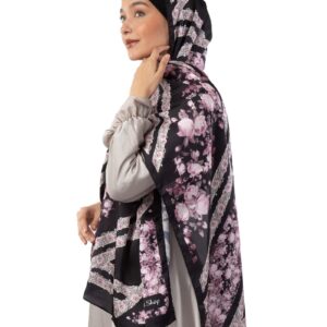 متجر اربطة عنق سكارف ساتان مطبوع للنساء