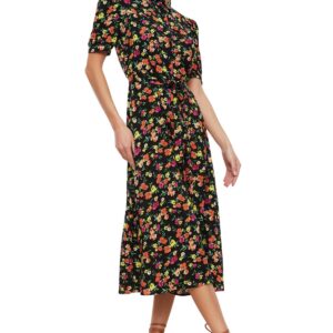 ترنديول فستان ترنديول نسائي متوسط الطول بقبة قائمة، فستان منسوج (عبوة من قطعة واحدة)