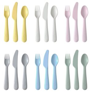 مجموعة ادوات مائدة خالية من BPA كالاس من ايكيا، 18 قطعة، متعددة الالوان