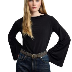 Trendyol Woman Relaxed/Comfortable Fit Spanish Sleeve Stretchy Knitted Blouse TWOAW25BZ00203 Blouse (pack of 1)