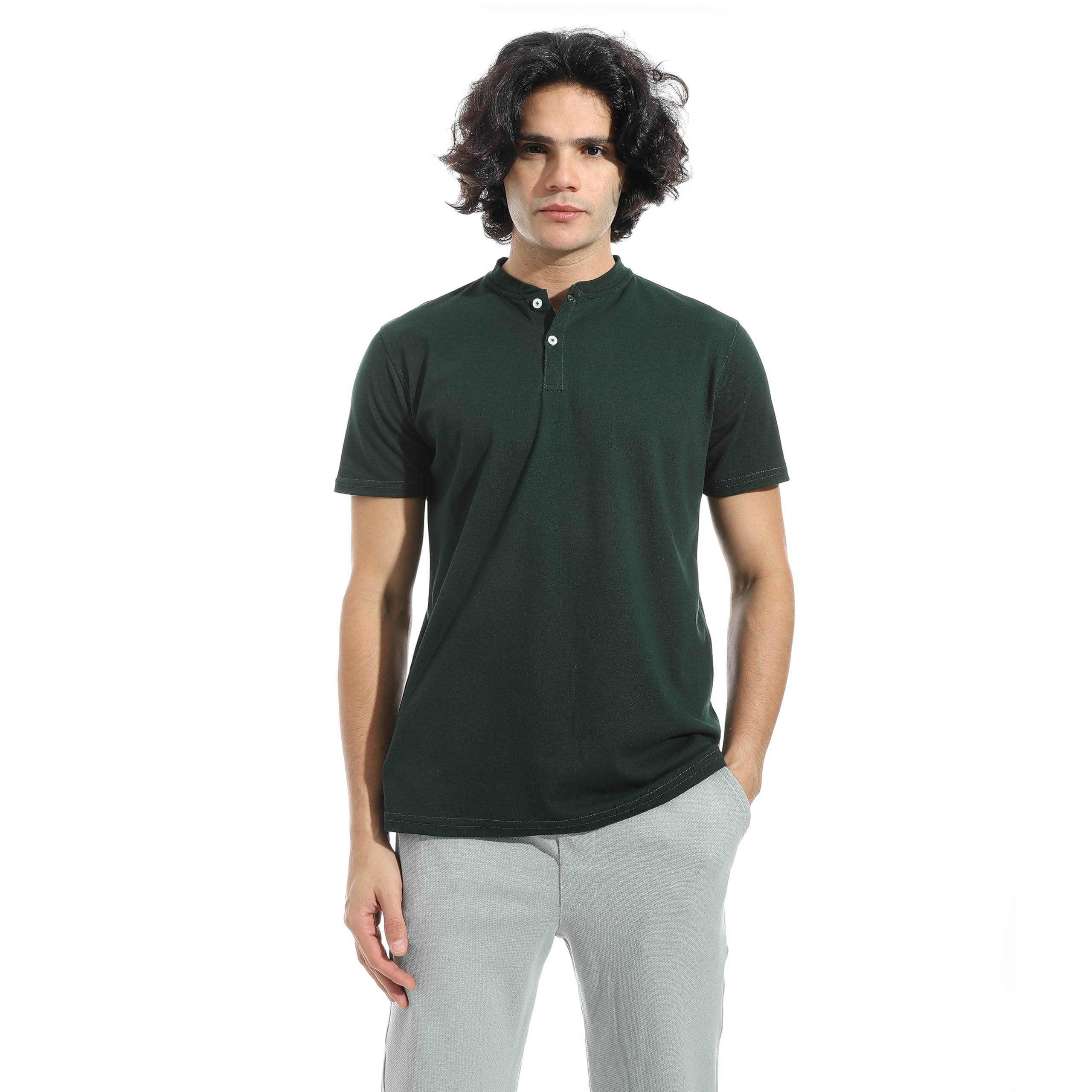 71irGIsoz8L اندورا قميص بيسيك برقبة بازرار وتصميم غربي للرجال