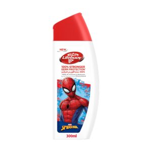 غسول الجسم ضد البكتيريا من لايفبوي، سبايدرمان، العناية المتكاملة ١٠، لـ١٠٠٪ حماية أقوى من الجراثيم ٣٠٠ مل