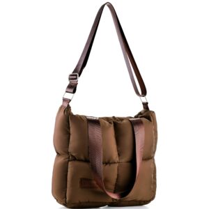 حقيبة كروس من مجموعة بي.اس للنساء باللون البني مقاس 30.48 × 30.48 × 10.16 سم