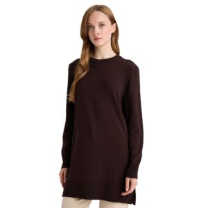 تونيك تريكو سي ان اس بقصة عادية ورقبة على شكل حرف C وأكمام طويلة H3431AZ للنساء من ديفاكتو، (1 قطعة داخل العبوة)