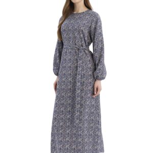 فستان للنساء بقصة عادية ورقبة C وأكمام طويلة وجيبة، فستان سي ان اس من نسيج محبوك بأكمام طويلة من ديفاكتو E5247AX