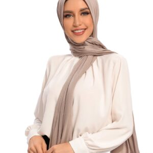حجاب مصنوع من خامة قطن جيرسي ممتازة من هايبيه، سهل الارتداء، حجاب للنساء المسلمات