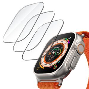 JETech Screen Protector for Apple Watch Ultra 3/2/1 49mm, Tempered Glass, HD Clear, 3 Pack