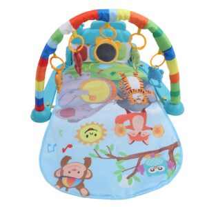 سجادة الجمباز والبيانو للأطفال من ال جيه سي ام، بساط لعب متين للأطفال، متعددة الاستخدامات للسفر (نمط القرد والبومة)