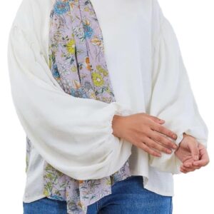 سكارف شيفون مطوي مطبوع للنساء من تاي شوب