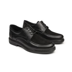 حذاء أوكسفورد عصري للرجال، مصنوع من الشامواه والجلد، برباط، مناسب للمناسبات الرسمية وغير الرسمية AK8