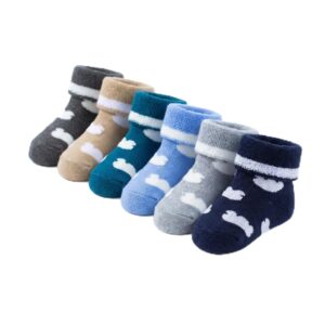 جوارب فوطة للمواليد، مجموعة 4 قطع، متعدد الألوان، قماش قطني ناعم، تصميم مريح وممتص للرطوبة، مناسب للجنسين