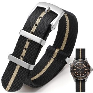 سوار ساعة من النايلون الباليستي العسكري بمشبك تثبيت ثقيل بسمك 20 ملم G10، سوار ساعة بديل من النايلون الممتاز للساعات الذكية للرجال والنساء
