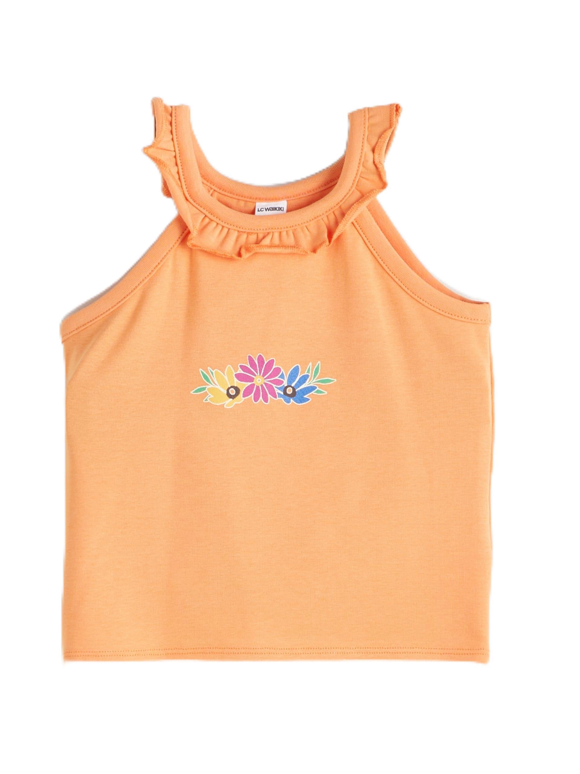 71qgnoX6zlL LC واكيكي توب كات مطبوع برقبة برباط للبنات