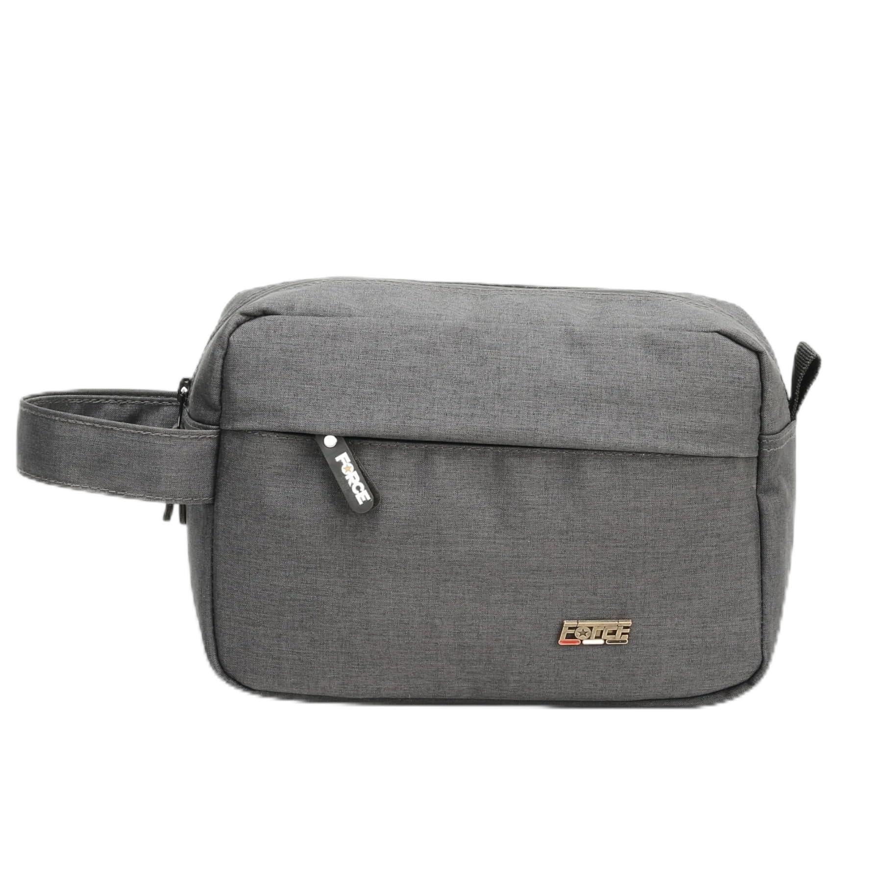 71roOEP7O3L شنط مكياج وأدوات العناية الشخصية دوب من الكتان فورس شنطة يد لأدوات الزينة والأكسسوارات للرجال والنساء رمادي غامق