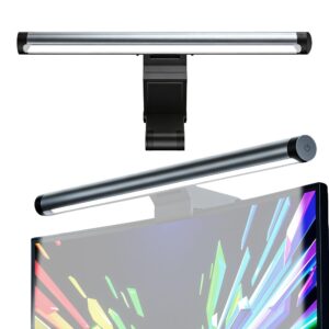 Computer Monitor Light, Screen Light Bar, Stepless Dimming, Eye-Care No Glare, One-piece Touch switch, with Type-C Powered for Office Gaming
