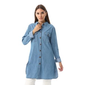 قميص جينز بأكمام طويلة للنساء 011 ويسترن من اندورا