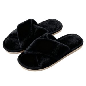 شبشب شتوي من الجلد السويدي منفوش من رغوة الذاكرة للنساء والرجال، شبشب منزلي مخملي بلون سادة للنساء، راحة داخلية غير قابلة للانزلاق من جودتول