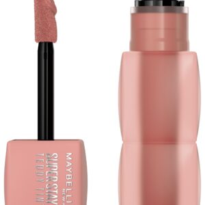 احمر شفاه سوبر ستاي تيدي تينت بلش وير مقاوم للانتقال من مايبيلين نيويورك، يوفر ما ��صل الى 12 ساعة من احمر شفاه ناعم غير لامع يدوم طويلا، 10 كورينت مود