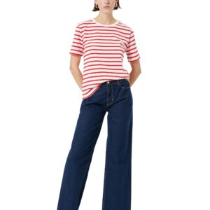 تيشرت بيسيك كلاسيك بأكمام قصيرة للنساء من كوتون (قطعة واحدة)