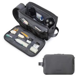 شنطة أدوات تجميل مقاومة للماء لحمل الحلاقة وأكسسوارات السفر للرجال من باجسمارت رمادي-2 البوليستر