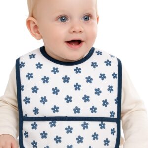 مريلة طعام قماش للأطفال حديثي الولادة والرضع، تصميم كرتوني،خفيفة وسهلة التنظيف-وخالية من BPA،عملية للتغذية اليومية-كود2001-من Fantastic-Kids-Toys